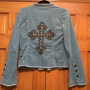 IVU Jane Blue Corduroy Jacket Size Small